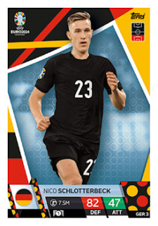 Nico Schlotterbeck Germany Topps Match Attax EURO 2024 #GER3